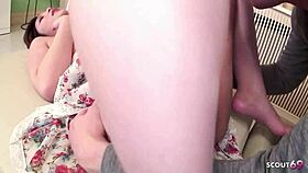 Japanese Step-Mom Helps Boy with First Creampie Fuck