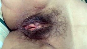 Look at my hairy pussy, soaked after hours of fucking!