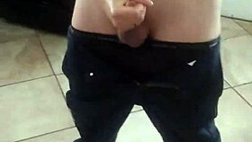 Beautiful girl flashes and sucks in the garage