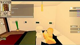 Hanging out with a pal in the yacht room Roblox condo RP collaboration with catalina2991