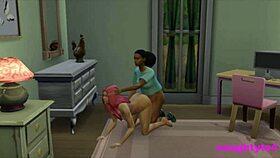 girl catches futa roommate jerking off, gets assfucked as punishment 😈