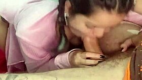 Teen White Moon gives deepthroat blowjob and cowgirl creampie 😈