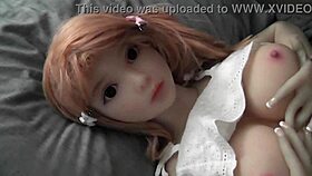 Camille poses as my intense fuck doll in a sexy white halter top photoshoot. Model shows off real doll features.