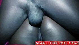 hard anal pounding on bent over ebony princess with big ass and big black cock