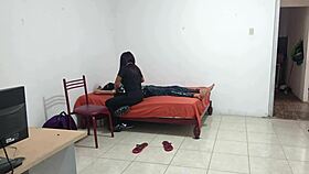 nurse dancing sensually at patients home