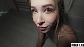 Teen Seduces Neighbor With Bent Over Domination And Rough Deepthroat In Bedroom