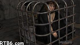 Master Chokes Gagged Chick While Pleasuring Shaved Twat!