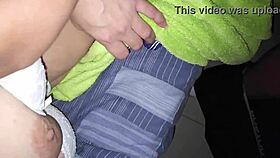 I spot my buddy's mom on my bed