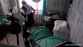 Nurse performs intriguing gyno exam with toys