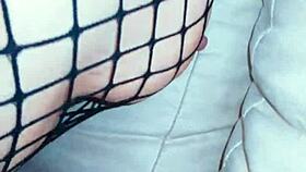 wife in stockings enjoys rough and hard sex in this homemade scene