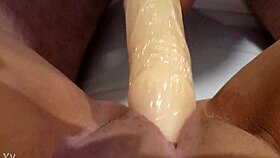 Latina Amateur Masturbates with Toy During Massage!