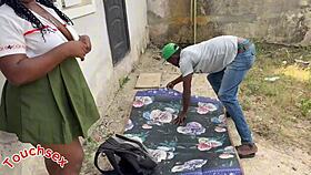 Chubby student bent over for monster cock deepthroat and doggystyle fucking in uncompleted building