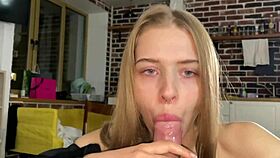 A cute girl put a condom on me and then sucked my dick