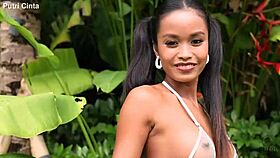 Putri Cinta Strips Bare in Indonesian Pool Scene