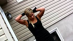 Wow, my sexy girlfriend teases in lingerie!