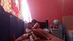 My latina stepsister asks for homework help, then I cum on her face in this homemade roleplay