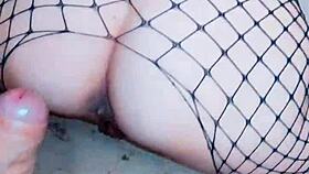 wife in stockings enjoys rough and hard sex in this homemade scene