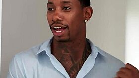 Bored and horny woman gets blowjob and deepthroat in pool threesome with black guy.