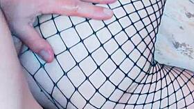 wife in stockings enjoys rough and hard sex in this homemade scene