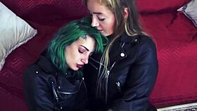 Leather outfits showcased at the office