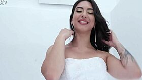Bride Lena Coxx slammed with blowjobs, face fucking, and gaping by BBC in balls deep DAP rough sex!