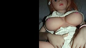 Camille poses as my intense fuck doll in a sexy white halter top photoshoot. Model shows off real doll features.