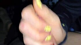 Dirty talking wife TAKES her time JERKING OFF a DICK!