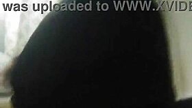 Beautiful girl flashes and sucks in the garage