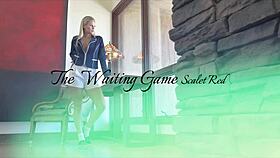 Oh wow, beautiful blonde Scarlet Red masturbates her shaved pussy so intensely!