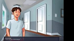 in summertime saga 8, weishaupt explores the curvy girl's huge tits and sexy outfit in this 3d adventure