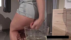 Piss Spitting Sweetie Goes Hard with Blowjob and Toy Play on Her Fake Tits