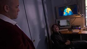 Beautiful redhead lady enjoys hard doggystyle outdoor sex.