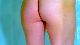 College shower, girls in their underwear, one's pink thong visible