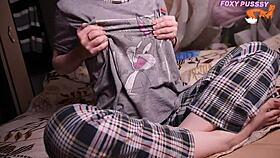 tickling a modest babe to orgasm with nipple play 😏