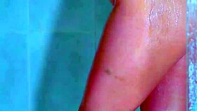 College shower, girls in their underwear, one's pink thong visible