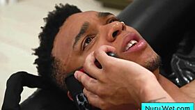 Blonde masseuse caitlin bell lawson jones gets her pussy fucked deep by bbc during nuru massage.