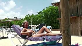 German Milf Taken Straight from Pool on Holiday for Fun