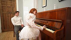 My piano teacher fucks me quick in moaning teen sex 😏