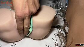 the best present for christmas - sex doll tantaly and pussy creampie