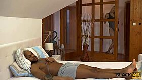 stunning blonde cheats on husband with hot black stranger