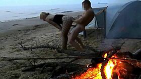 Night fucking on island beach