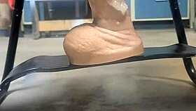 big hankeys dildo bounces on sex chair