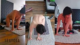 Dive into pure sensuality with a triple cam view of my naked workout 😍