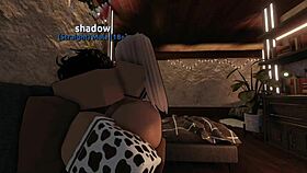 story of blond cow slut in roblox getting fucked roughly with cum in mouth