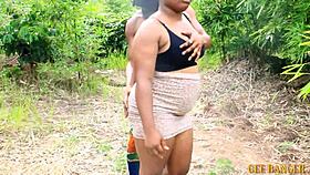 Sex in the bush with bbw chubby babe's sweet ass hardfuck