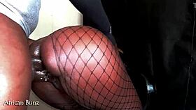 fan from ghana fucked my ass hard, ripping clothes in anal collection with african bunz