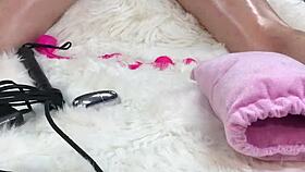 I Gave Her Amazing Body Oil Massage Then I Fucked Her Pussy And Asshole With Glass Dildo So Hard And She Loved It Sent Her Home To Husband Used Up And Swollen