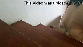 did the camera catch the old man's wife fucking the doorman on the stairs?