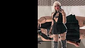 Emily Sinner, goth alt emo slut, addicted to sucking cock in Latina casting Colombia.