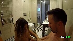 sexydea casting interview with tanned model bent over